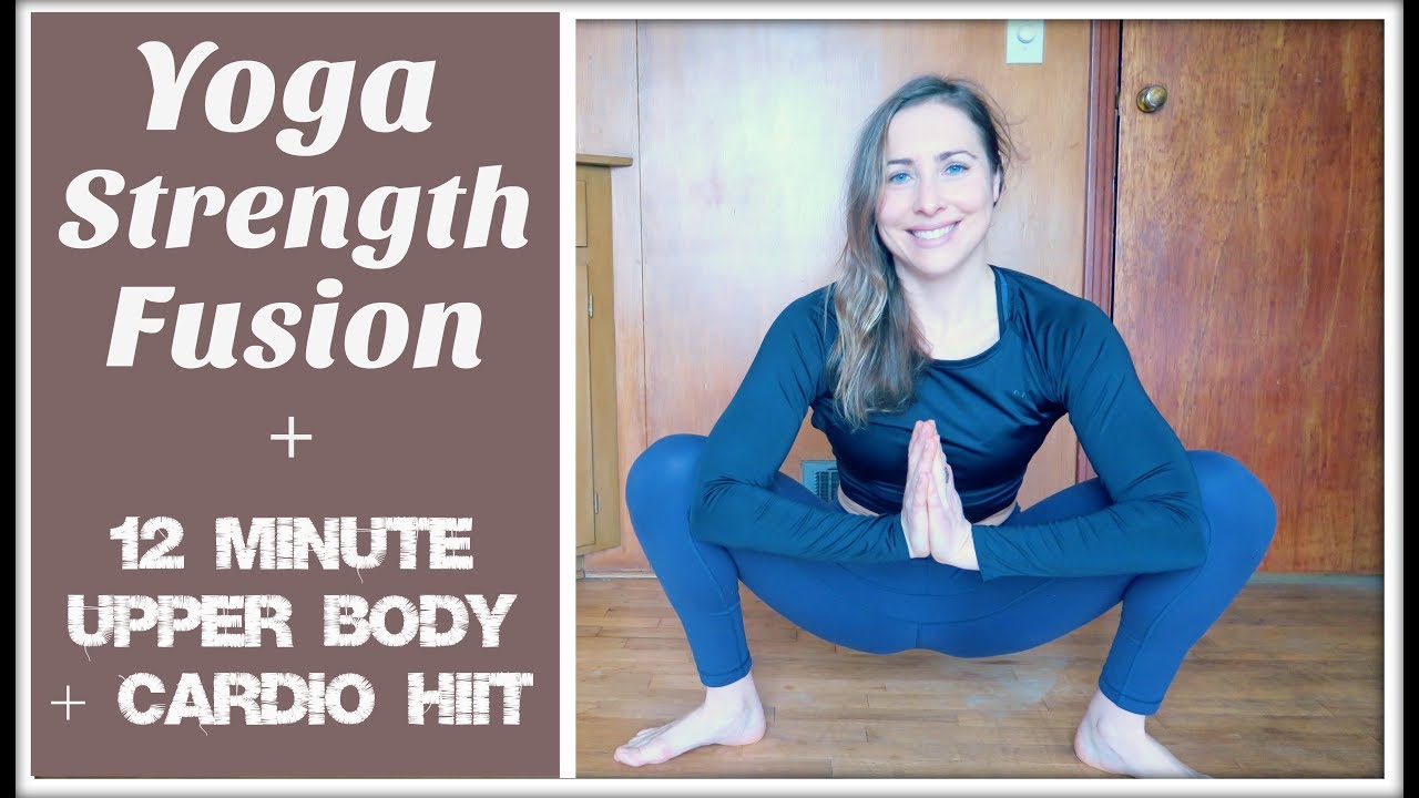 Yoga Strength Fusion // 12 Min Upper Body HIIT exercise for back pain