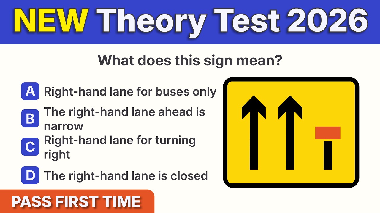 Theory Test 2026 UK | NEW Official DVSA Styled Theory Questions | PASS FIRST TIME