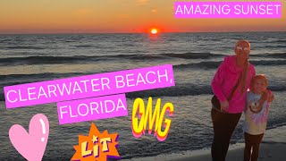 Watch the beautiful sunset in Clearwater Beach, Florida at the Pier! #sunset #shorts #youtubelive