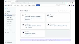 Space settings in confluence. #confluence
