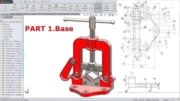 SolidWorks Tutorial Design of Pipe Vice Part 1.Base