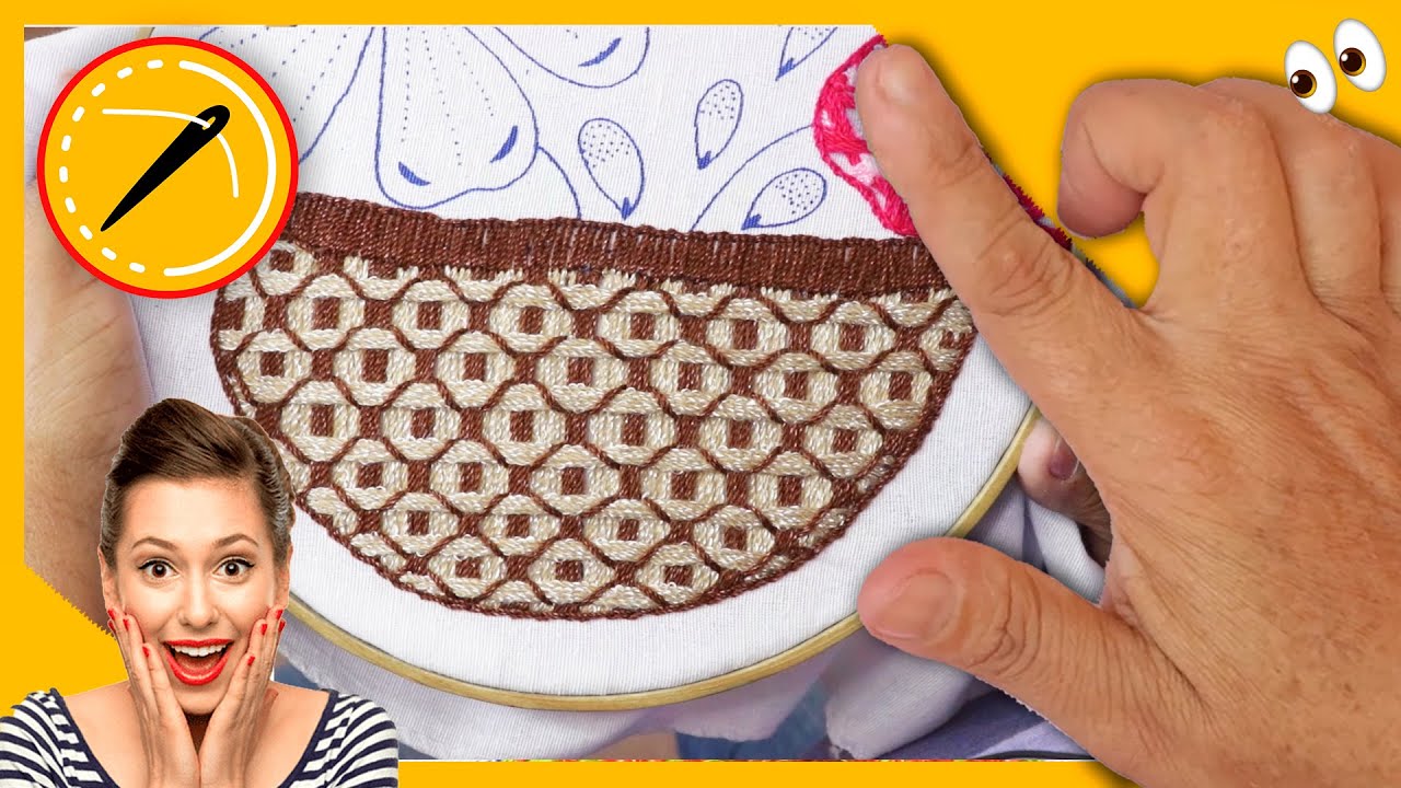 👀BORDADO FANTASIA PARA CANASTOS🙋‍♀️  BORDADOS FACILES 262