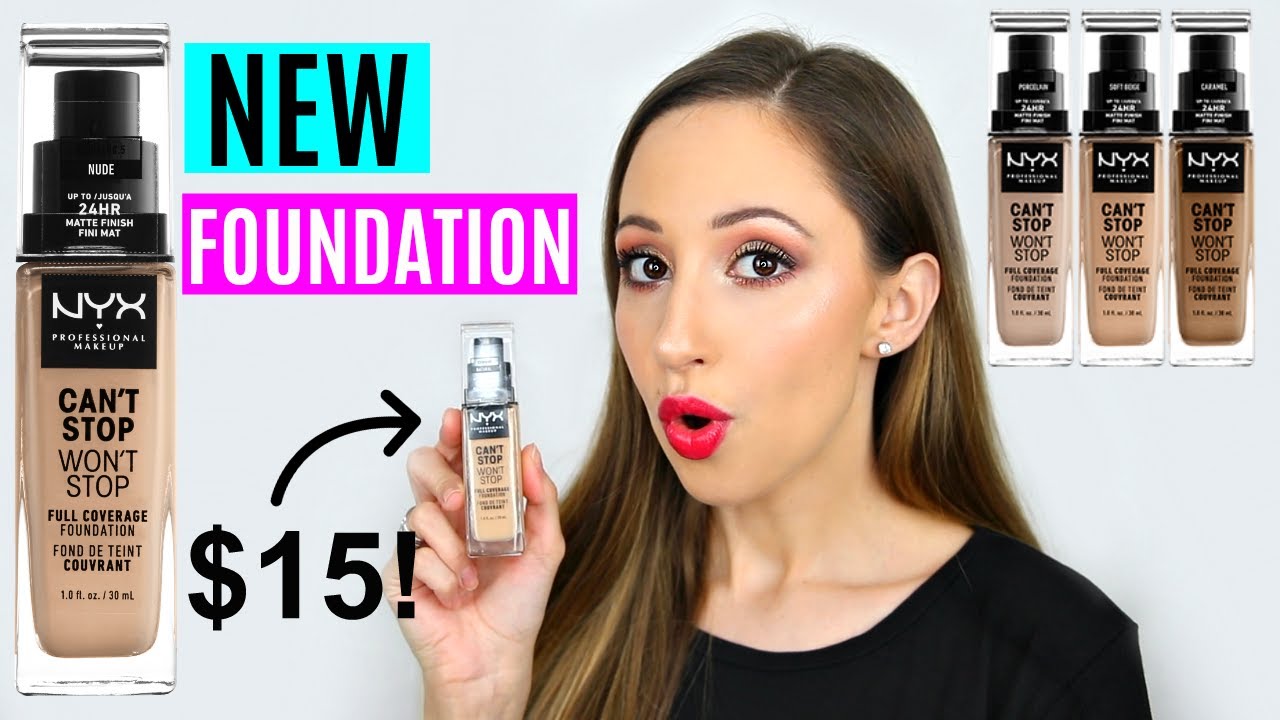New Nyx Can't Stop Won't Stop Foundation| Review+ Wear Test (on super dry skin!)