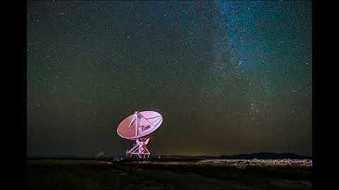 VLA - Very Large Array Radio Telescope - Time lapse and trail
