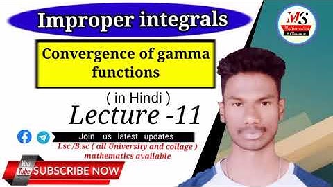 Convergence of gamma functions ll improper integrals ll Riemann integration and Series of functions