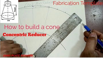 Concentric Reducer Fabrication Template ( how to build a cone) Hindi Urdu