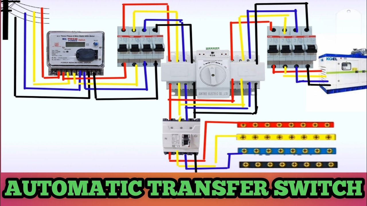 Auto Changeover Switch (ATS) Connection in Hindi ! Automatic Transfer ...