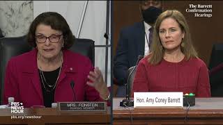 WATCH: Sen. Dianne Feinstein questions Supreme Court nominee Amy Coney Barrett