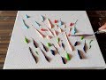 Easy Floral Painting / Demonstration / Oddly Satisfying Art / Daily Art Therapy / Day #023