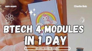 This is how I studied for my Exam😭|How I studied BTech 4 Modules in 1 Day|Charlie Bob