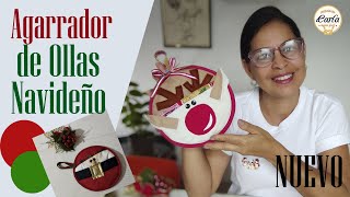 AGARRADOR DE OLLAS NAVIDEÑO 🎄CARA DE RENO - TUTORIAL