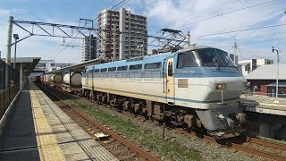 313系(上り)&5085ﾚ EF66-126号機牽引貨物列車(下り)相見駅通過