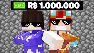 FICAMOS RICOS MINEIRANDO PEDRA NO MINECRAFT