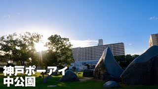 【歩き撮り】神戸ポートアイランド|中公園駅周辺【高画質】【KOBE】【朝散歩】【自然音】