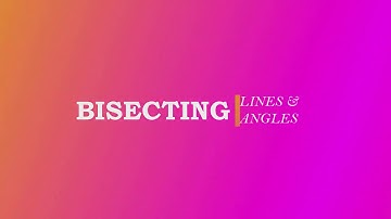 BISECTION OF LINE AND ANGLE in | Technical drawing | Basic Technology