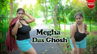 MEGHA DAS GHOSH IN HOT JEANS AND CROP TOP | OUTDOOR FASHION VIDEO IN WESTERN DRESS