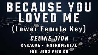 Download lagu BECAUSE YOU LOVED ME - LOWER FEMALE KEY - FULL BAND KARAOKE - INSTRUMENTAL - CELINE DION
