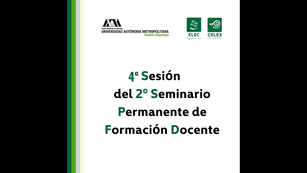 🔴 EN DIRECTO | 4ª Sesión del 2º Seminario Permanente de Formación ...