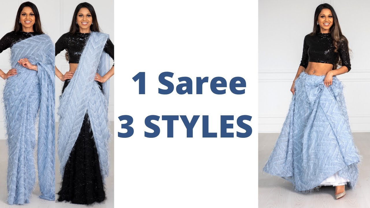Lengha Style Saree Draping, How to wear Saree for Beginners, Easy Saree  Draping Tutorial
