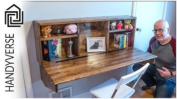 Save space! Build this wall mounted, fold down desk! : EP 025
