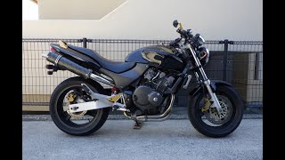 ホーネット250 左右2本出しマフラー カーボン ブラックオールペン