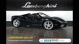 This is a smoke free carfax certified 2019 ferrari 488 spider equipped
with 3.9l 661hp v8 engine and 7-speed f1 (paddle shift & auto)
transmission. ...