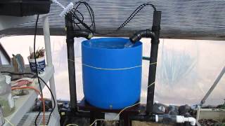Test run air lift vortex compost tea brewer