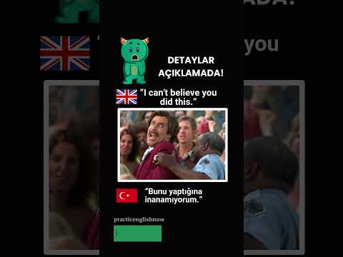 “I can't believe you did this.” #ingilizceöğreniyorum #ingilizcefiiller #pratikingilizce