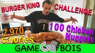 Burger King 100 Chicken Nuggets Challenge Trivia and Timed Challenge 2970 Calories