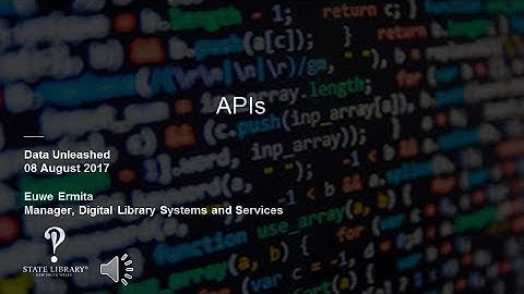 Data Unleashed: APIs - State Library of NSW