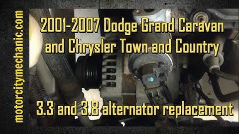 2001-2007 Dodge Grand Caravan  and Chrysler Town and Country 3.3 and 3.8 alternator replacement