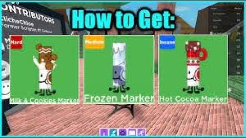 Find the markers Frozen Marker Milk & cookies marker and Hot Cocoa