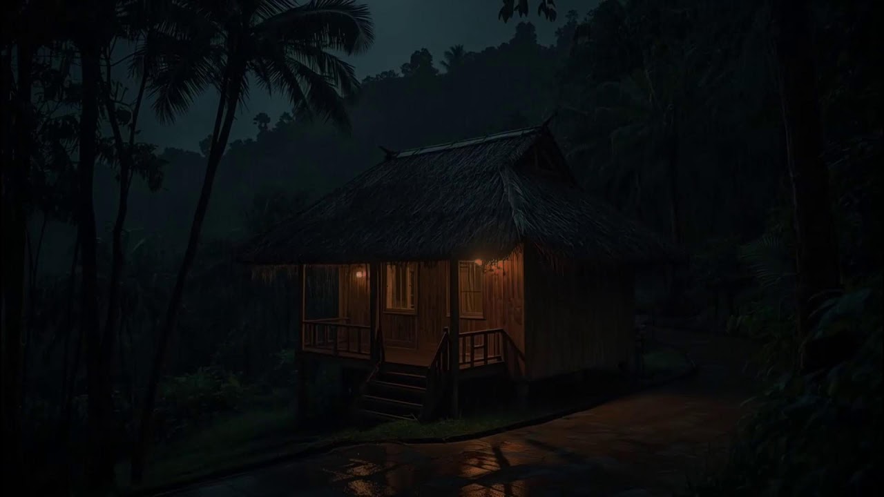 Night Forest Rain White Noise 🌧️ | Soft Rain Sounds for Sleeping Peacefully