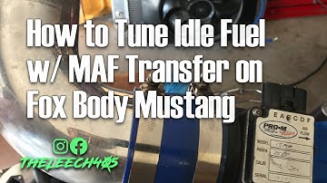 How to Adjust MAF Transfer - Dialing in Idle Fuel on Fox Body Mustangs using a QuarterHorse - Part 1