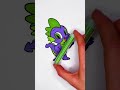 💜💚 Coloring Spike ✨ My Little Pony Glitter Art #kids #cartoon #color #mylittlepony #trending