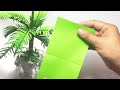 Cara Membuat Pohon Kelapa Dari Kertas Origami, Untuk Dekorasi Ruang Tamu