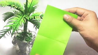 Cara Membuat Pohon Kelapa Dari Kertas Origami, Untuk Dekorasi Ruang Tamu