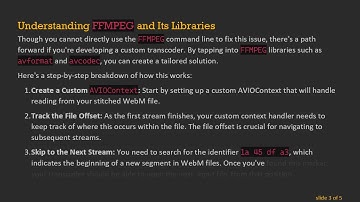How to Fix WebM Files Created by Stitching Multiple WebM Streams Together Using FFMPEG