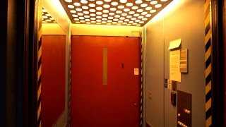 Amazing early 1970s KONE-ASEA roped hydraulic elevator @ Storgata 3, Oslo, Norway