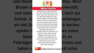 Meine Familie | Deutsch lernen Deutsch sprechen A1-B1 #deutsch