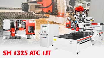 Máy CNC router 1 đầu thay dao + lưỡi cưa SM 1325 ATC 1JT