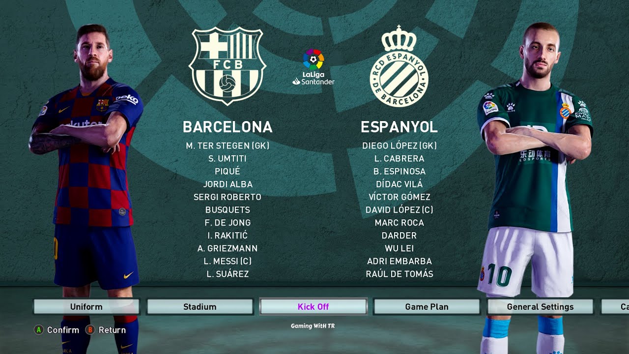 PES 2020 | BARCELONA VS ESPANYOL | LA LIGA 2019/2020 | FHD GAMEPLAY YouTube