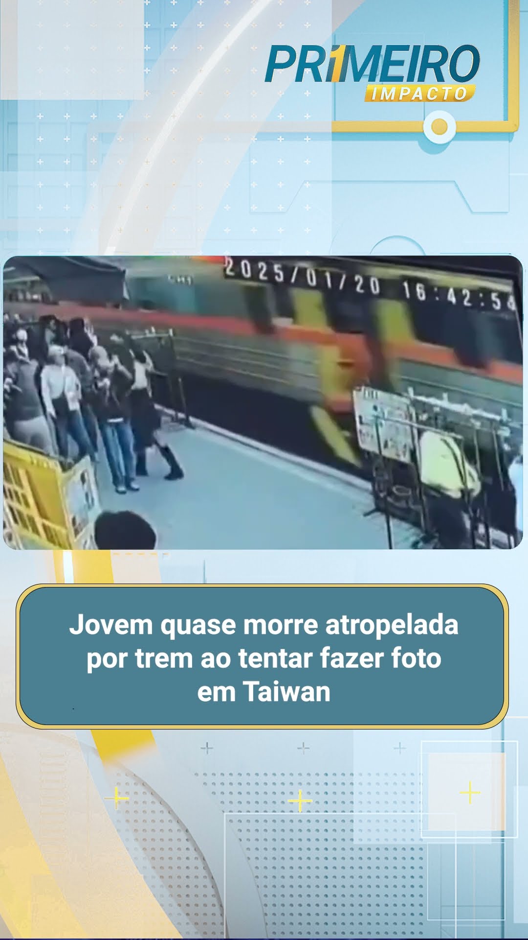 Jovem quase morre atropelada por trem ao tentar fazer foto em Taiwan