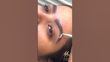 Satisfying final step of Brow Lamination || BROWS BY AMNA