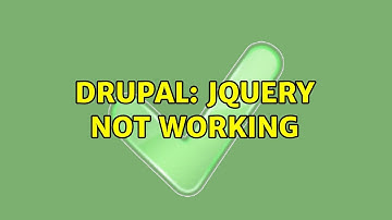 Drupal: jQuery not working (3 Solutions!!)