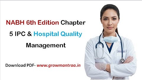 NABH 6th Edition Chapter 5 IPC & Hospital Quality Management