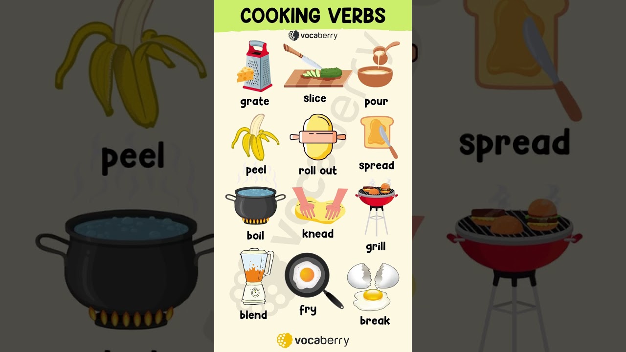 Cooking verbs || cooking verbs in English || cooking vocabulary 