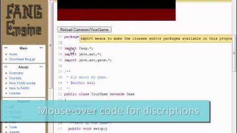JavaWIDE - FANG engine tutorial v1.0