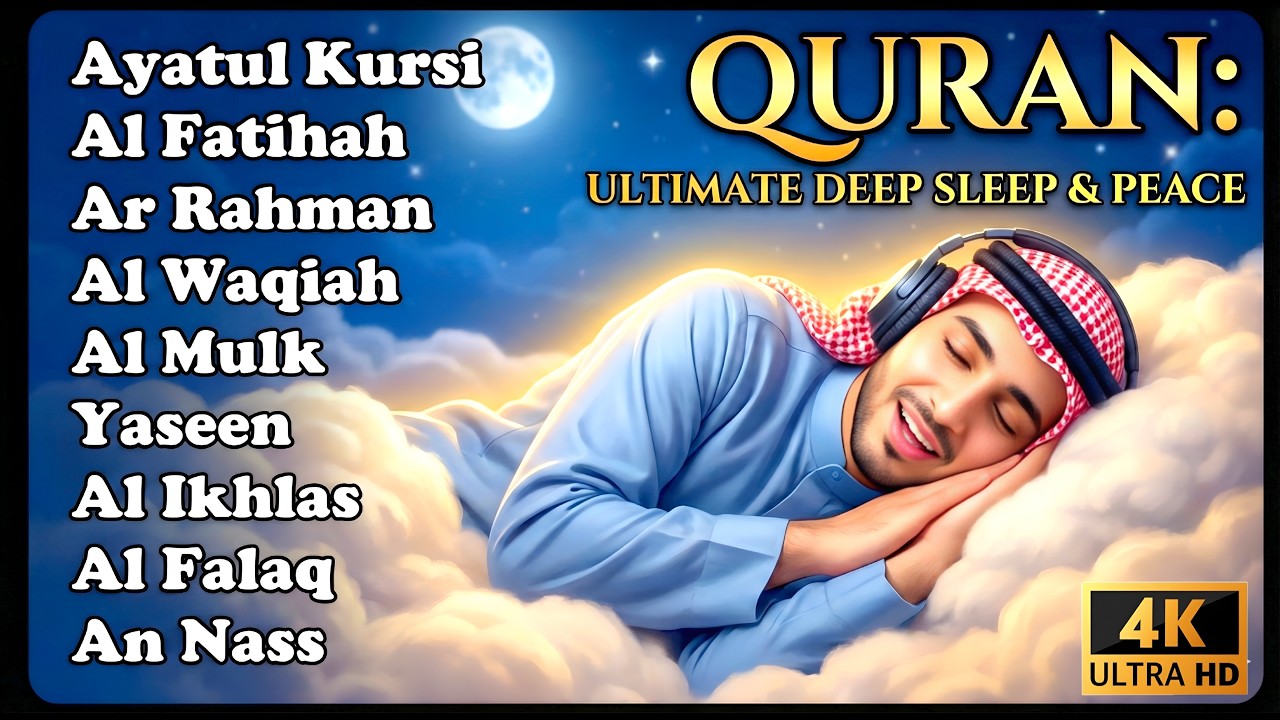 Peaceful Home Ambience: 4 Surahs for Protection and Deep Sleep (Qari Yasser)
