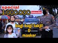 1jt SUBSCRIBERS MARSYA bagi2 makanan dan masker bekerja sama dengan polsek pulung ponorogo